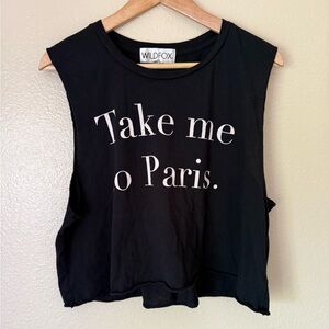 Wildfox Black Sleeveless Top